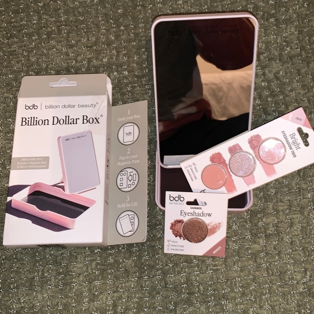 Billion dollar box, billion dollar beauty eyeshadow Trio, and eyeshadow NWT
